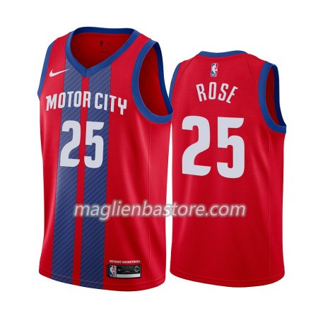 Maglia NBA Detroit Pistons Derrick Rose 25 Nike 2019-20 City Edition Swingman - Uomo